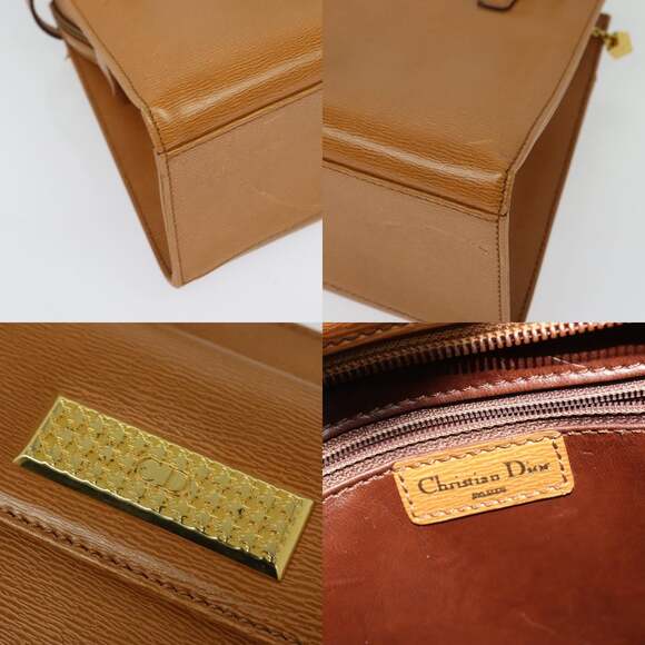 DIOR Hand Bag Leather Brown Gold - Picture 11 of 13